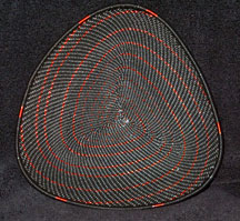 TRIANGLE African Zulu Telephone Wire Plate - Black Copper