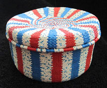 African Zulu Telephone Wire Covered Box Basket - Wonderful Knit