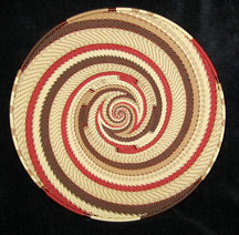 Large African Zulu Telephone Wire Basket/Plate - Desert Knit