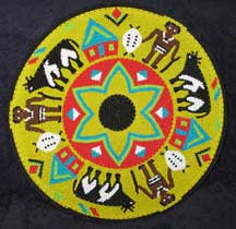 African Zulu Telephone Wire Plate/Basket - Warriors and Cattle