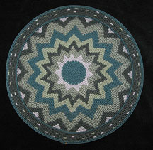 African Zulu Telephone Wire Charger/Basket/Tray - Teal Plum Ripple