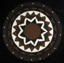 African Zulu Telephone Wire Charger/Basket - Brown/Black/White #1