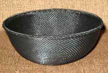SALE! - Medium African Zulu Telephone Wire Basket/Bowl - Black