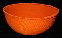 SALE! - Large African Zulu Telephone Wire Basket/Bowl - Orange