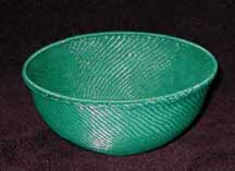 SALE! - Medium African Zulu Telephone Wire Basket/Bowl - Green