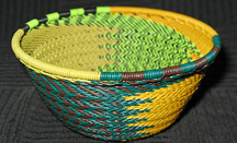 Small African Zulu Telephone Wire Basket/Bowl - Jungle Fever
