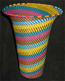 African Zulu Telephone Wire Vase Basket - Calypso Fantasy