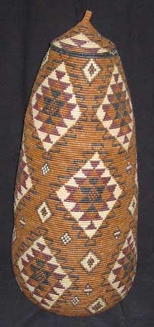 Museum Quality African Zulu Art Basket (805a1) - Marriage Pattern