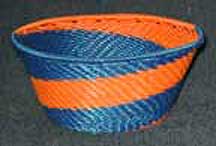 Small African Zulu Telephone Wire Bowl Basket (805wstwb2)