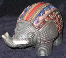 Handmade Modern South African Raku Pottery - Elephant