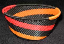 Small African Zulu Telephone Wire Basket/Bowl - Halloween Treat