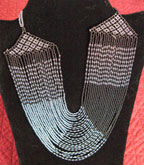Handmade African Zulu Bead Necklace Bracelet Set - Silver Moon