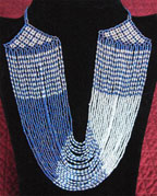Handmade African Zulu Bead Necklace Bracelet Set- Iridescent