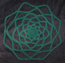 Green Lace Zulu Telephone Wire Plate/Basket #2