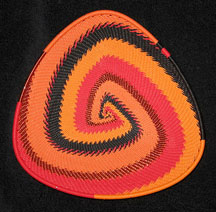 African Zulu Telephone Wire Basket Triangle Plate - Trick or Treat