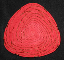 African Zulu Telephone Wire Basket Triangle Plate - Fortune