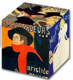 Henri de Toulouse-Lautrec Impressionist Art Museum Cube