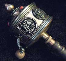 Traditional Handmade Buddhist Prayer Wheel - Hand Held