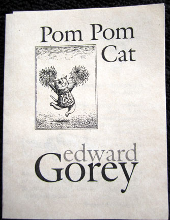 Edward Gorey Silver Cheerleading Cat with Pom Poms Necklace w Pouch