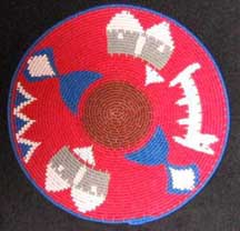 Small African Zulu Telephone Wire Plate/Basket (904stwp10)