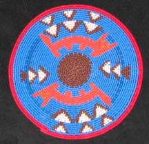 Small African Zulu Telephone Wire Plate/Basket (904stwp18)