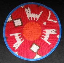Small African Zulu Telephone Wire Plate/Basket (904stwp21)